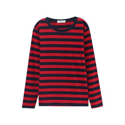 春装2025年新款长袖t恤女士宽松大码纯棉秋衣妈妈打底衫外穿上衣