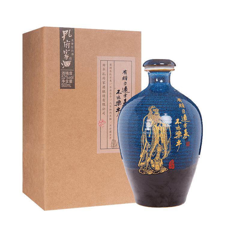 52度彩陶单瓶装浓香孔府家酒
