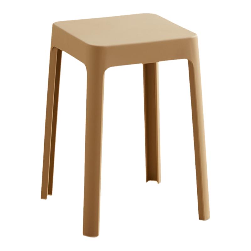 加厚塑料凳子家用客厅餐桌凳可摞叠简约方凳成人彩色马卡龙高凳子