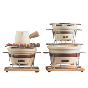 围炉煮茶炉碳火炉子套装木垫煮茶壶打边炉火锅小炭炉炭火炉取暖器