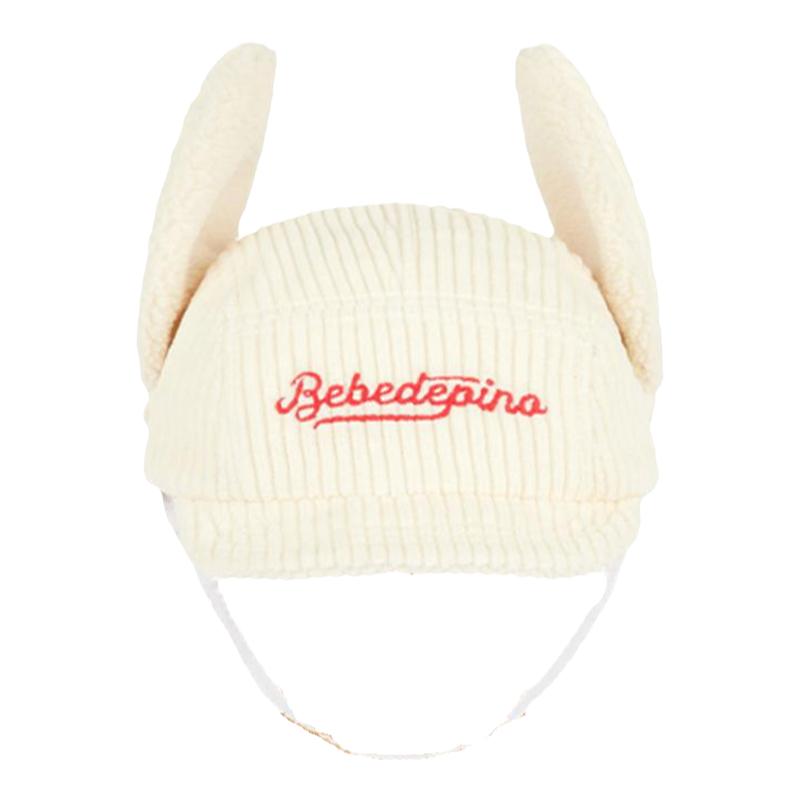 BEBEDEPINO贝贝品诺秋冬儿童灯芯绒帽婴童纯色休闲百搭保暖帽子