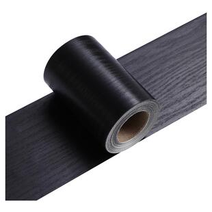 黑色木纹贴纸门套门框包边木门破损修复门贴皮家具遮丑腰线踢脚线