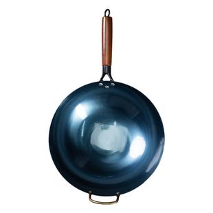 邓家刀铁锅传统老式熟铁锅无涂层精铁锅家用炒菜锅燃气灶专用炒锅