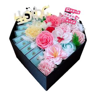 情人节装放香烟礼物盒玫瑰花抽钱盒高档生日礼物品送老公男朋友士