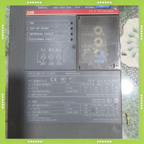 【问价】软启动PLS. S 72/124-500L两台适用
