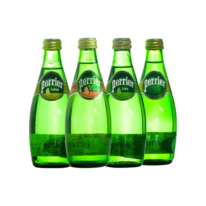 法国perrier巴黎水气泡水0糖0脂0卡整箱24瓶330ml进口苏打汽泡水
