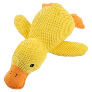 陪睡狗狗玩具毛绒小黄鸭宠物耐咬解闷发声神器小狗犬柯基自嗨磨牙