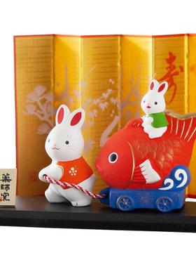 日本药师窑招财猫摆件结婚恋爱