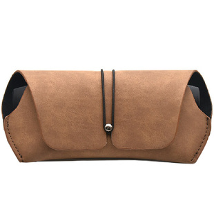 眼镜盒原宿复古皮质墨镜太阳镜盒子女简约文艺便携近视眼睛套男