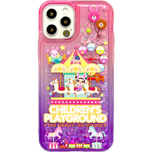 JOEJOE原创适用Apple15Pro苹果iphone16proMax旋转木马流沙手机壳15可爱14保护壳13手机套12卡通软壳高级感