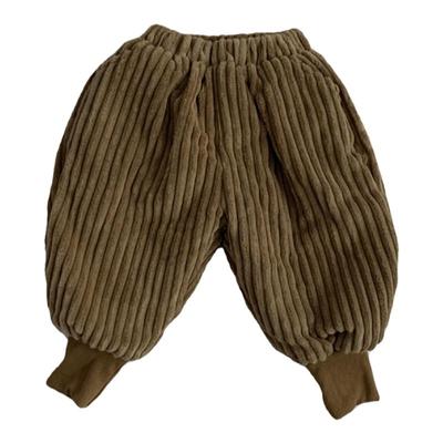 淘气小妞男女童粗条绒加绒灯笼裤