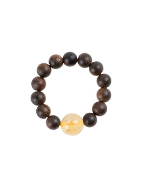 【金光有财】金发晶奇楠沉香戒指范李李新年开运礼物招财自信指环