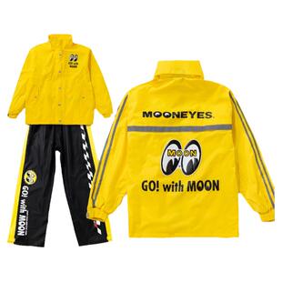 Heygo黑狗【MOONEYES】雨衣雨裤套装分体式成人全身复古摩托骑行