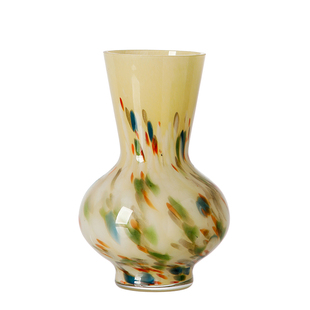 简约轻奢感玻璃花瓶中古风高级感水培鲜花客厅餐桌装饰花器摆件