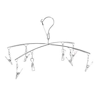 不锈钢十字晒裤架多功能加厚家用晾晒折叠衣架裤夹凉牛仔裤衣服架