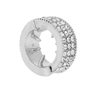 圆形金属小触角发扣银色水钻发夹高级感精致刘海侧边夹前额发卡女