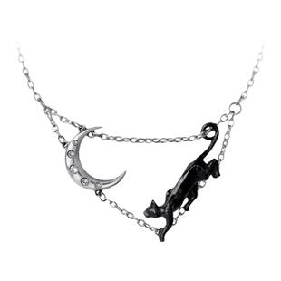 Alchemy Gothic P879 A牌简约猫咪饰品吊坠月亮项链锁骨链仙气