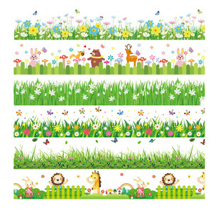 踢脚线墙贴墙壁墙边脚装饰贴画浴室防水游泳馆卡通腰线自粘贴纸