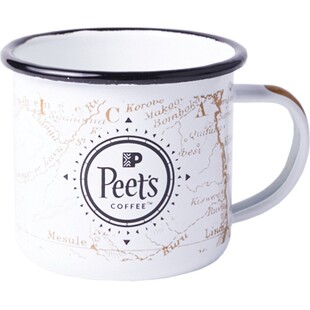 Peets皮爷复古搪瓷杯办公室挂耳咖啡专用杯创意水杯马克杯
