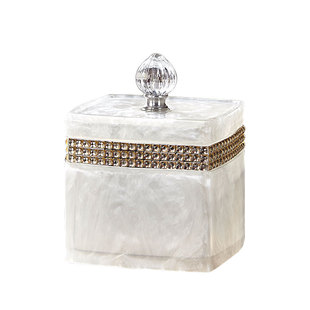 高档轻奢棉签盒高级感牙签盒家用餐厅牙签筒客厅便携棉签收纳盒子