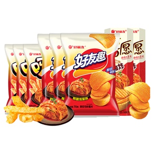 【泡菜大家族】好丽友好友趣呀土豆泡菜味休闲零食品薯片童年小吃