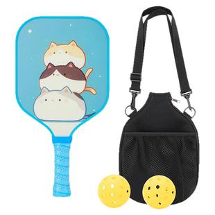 儿童新款球拍运动亲子卡通动漫互动玩具户外沙滩拍皮克球包玻纤维