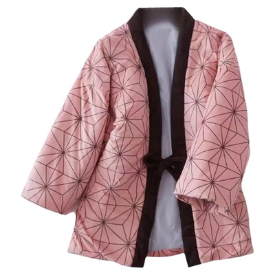 加厚夹棉半缠系绳和风睡衣上装冬