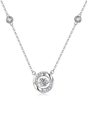 纯银925银十字项链女灵动