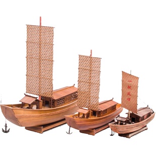 绍兴乌篷船郑和宝船红船古代船模水乡船古船模
