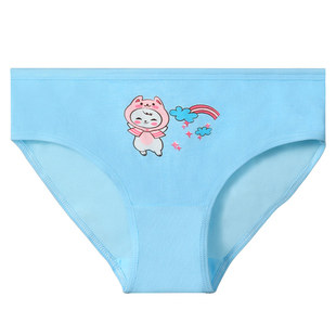 儿童棉质内裤女童可爱印花平角裤夏季薄款大童小女孩宝宝三角底裤