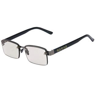 水晶老花镜男式高清不伤眼睛的老光眼镜女玻璃镜片中老年时尚墨镜