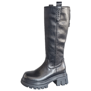 戈美其复古厚底增高加绒骑士靴长靴女鞋2025冬季新款高筒时装靴女