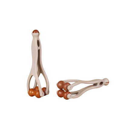 手指实木滚轮按摩器舒压解疲劳