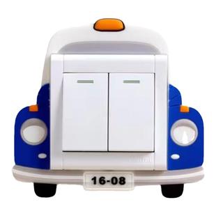 可爱卡通夜光开关贴墙贴开关套简约现代保护套客厅开关插座装饰套