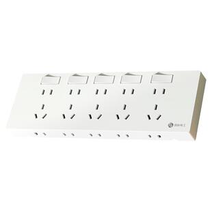 明装五孔插座带开关免拔插大功率明线连体开关插座明盒联排插座