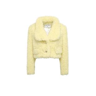 鞠婧祎同款YES BY YESIR叶谦原创设计师女暖羊羊短款毛绒外套