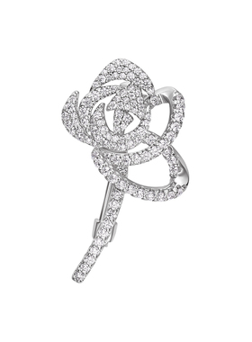 【自营】HEFANG Jewelry/何方珠宝优雅玫瑰胸针 百搭亮眼配饰时尚
