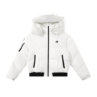 FDR官方店 撞色毛领工装派克服厚外套男款2025新款羽绒服冬季女款