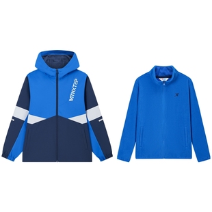 特步童装儿童三合一外套冬季三防男童冬装摇粒绒保暖上衣两件套男