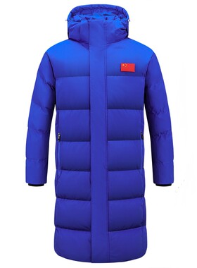 中长款国服棉衣男冬季加绒羽绒棉服女运动休闲体育生训练棉袄大衣