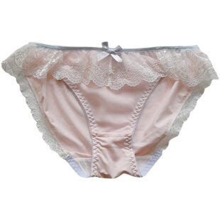 春夏轻薄梦幻蕾丝雪纺纱少女低腰内裤牛奶丝速干性感无痕三角短裤