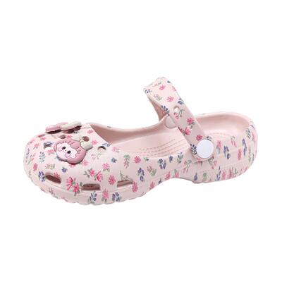 abckids儿童洞洞鞋夏季女童拖鞋