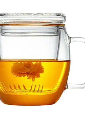 耐热玻璃办公500ml大容量茶杯