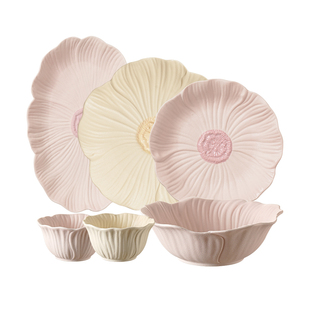 川岛屋陶瓷碗家用2026新款高颜值餐具特别漂亮的碗高级感盘子菜盘