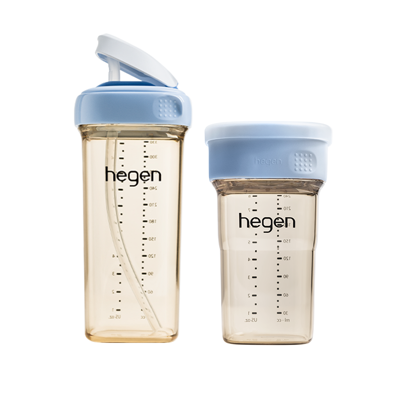 Hegen海格恩吸管杯高颜值便携刻度吸管学饮杯组合PPSU防呛喝水杯