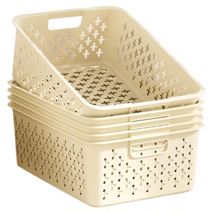 厨房橱柜收纳筐家用塑料置物篮零食杂物储物箱宿舍衣柜衣服整理箱