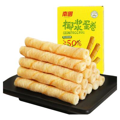 南国椰香蛋卷椰奶夹心早餐零食