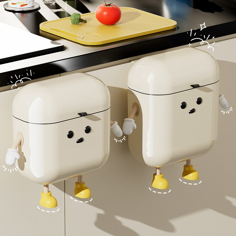 卫生间垃圾桶客厅高级感大容量创意厨房夹缝盖壁挂式垃圾筒客厅带