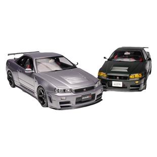 MOTORHELIX 1:18 MH 限量 绿色 尼桑GTR R34 合金全开汽车模型