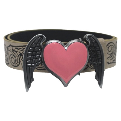 Darkblue男女爱心金属y2k腰带